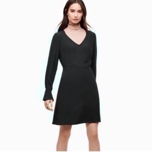 Aritzia Wilfred Black Long Sleeve Corinne Dress